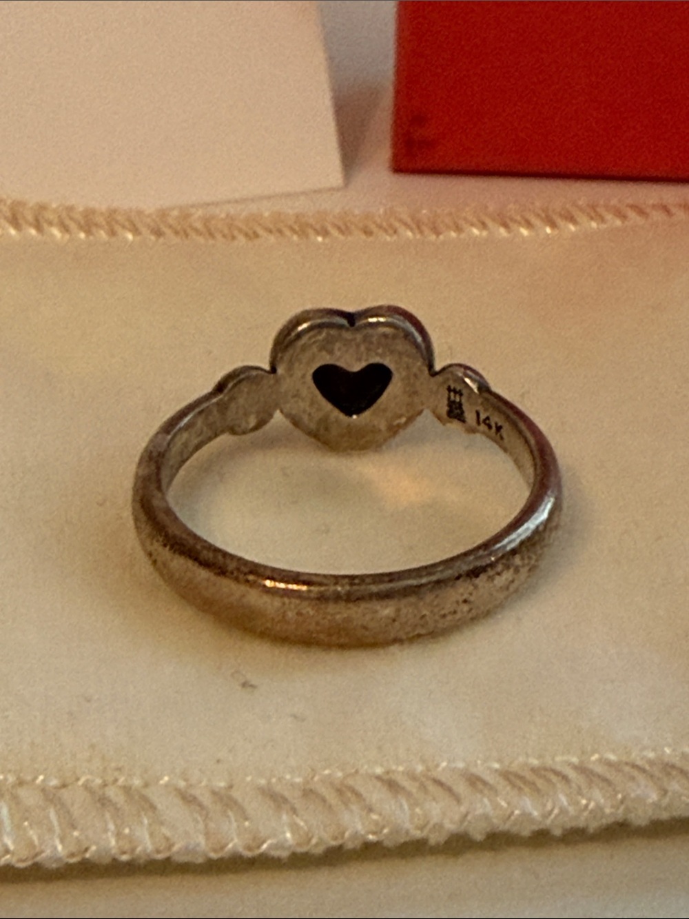 James Avery (RETIRED) Silver 925 and 14K yellow gold True Heart Ball Bead Ring - Picture 4 of 5